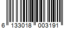 Barcode 6133018003191