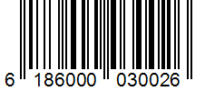 Barcode 6186000030026