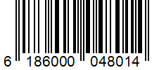 Barcode 6186000048014