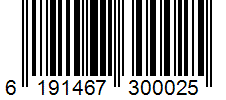 Barcode 6191467300025