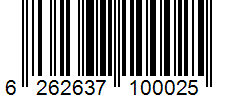 Barcode 6262637100025