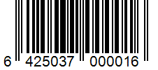 Barcode 6425037000016