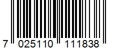 Barcode 7025110111838