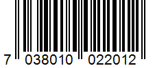 Barcode 7038010022012