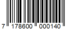 Barcode 7178600000140