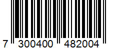 Barcode 7300400482004