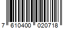 Barcode 7610400020718