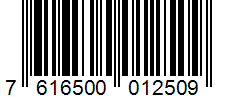 Barcode 7616500012509