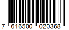 Barcode 7616500020368
