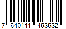 EAN Barcode for 7640111493532
