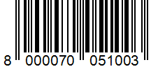 Barcode 8000070051003
