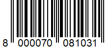 Barcode 8000070081031