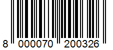 Barcode 8000070200326