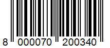 Barcode 8000070200340