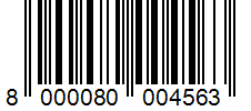 Barcode 8000080004563
