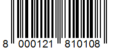 Barcode 8000121810108