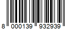 Barcode 8000139932939