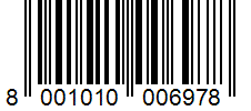 Barcode 8001010006978