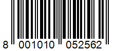 kod kreskowy ean 8001010052562