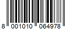 Barcode 8001010064978