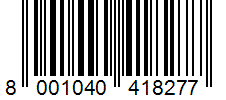 Barcode 8001040418277