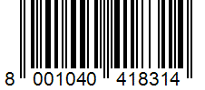 Barcode 8001040418314
