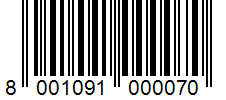 Barcode 8001091000070