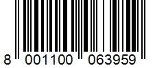 Barcode 8001100063959