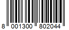 Barcode 8001300802044