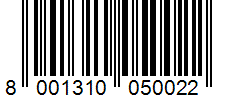 Barcode 8001310050022