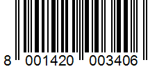 Barcode 8001420003406