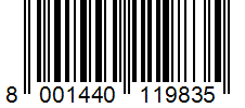 Barcode 8001440119835