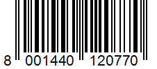 Barcode 8001440120770