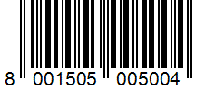 Barcode 8001505005004