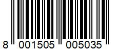 Barcode 8001505005035