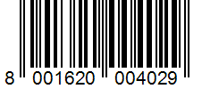 Barcode 8001620004029