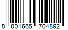 Barcode 8001665704892