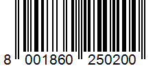Barcode 8001860250200