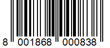 Barcode 8001868000838