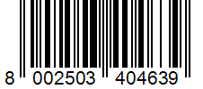 Barcode 8002503404639