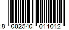 Barcode 8002540011012