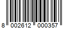 Barcode 8002612000357