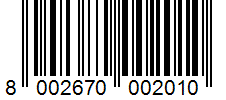 Barcode 8002670002010