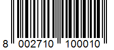 Barcode 8002710100010