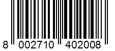Barcode 8002710402008