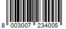 Barcode 8003007234005