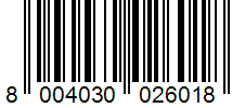 Barcode 8004030026018