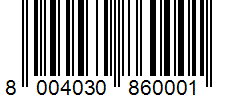 Barcode 8004030860001