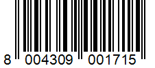 Barcode 8004309001715