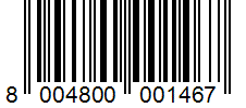 Barcode 8004800001467